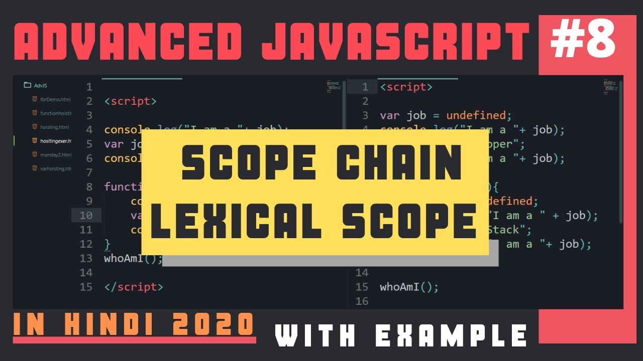 Scope Chain & Lexical Scoping in JavaScript in Hindi | Advanced JavaScript in Hindi #8