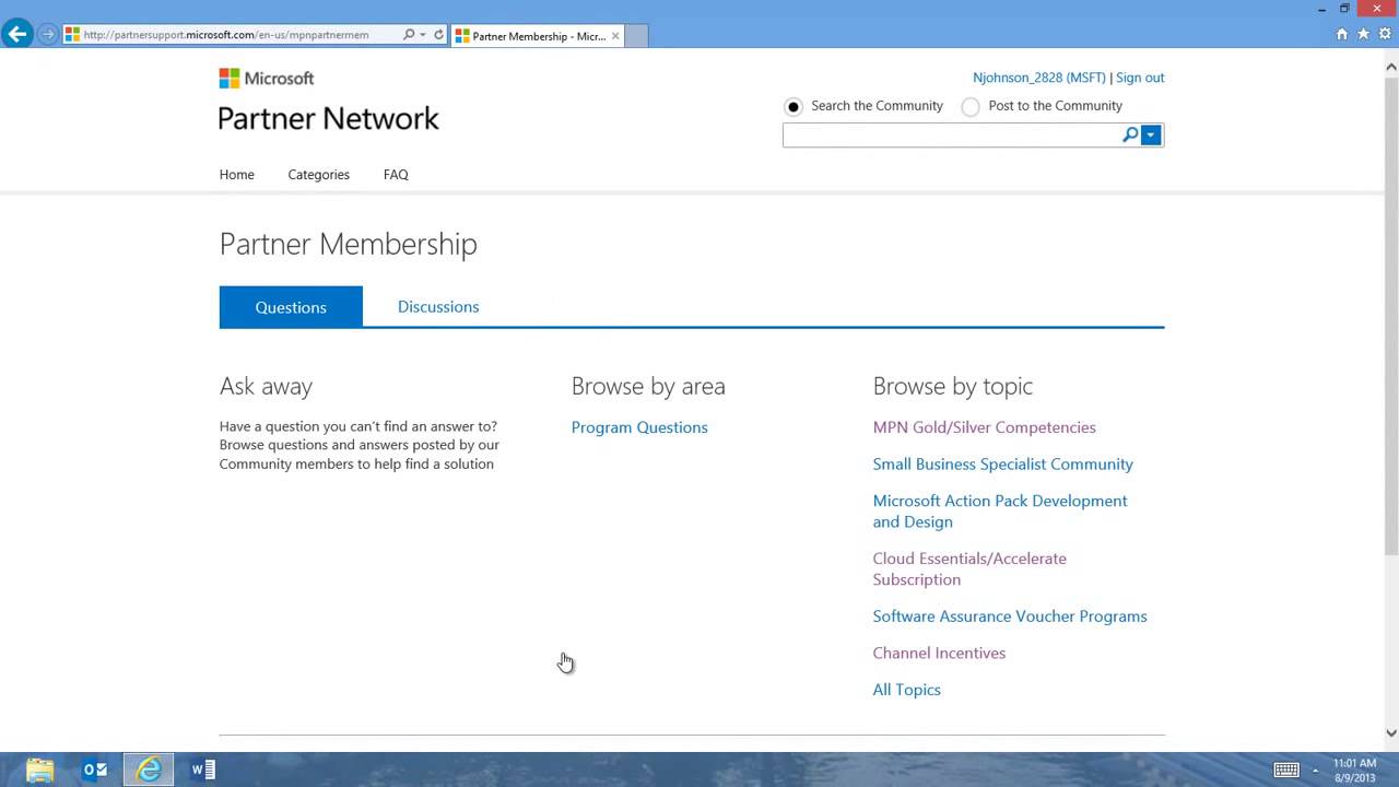 Microsoft Partner Network    Partner Support Community