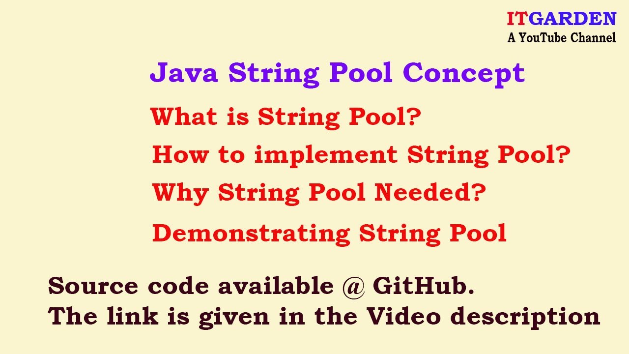 Core Java Interview Question – What is String Pool and use of String Pool