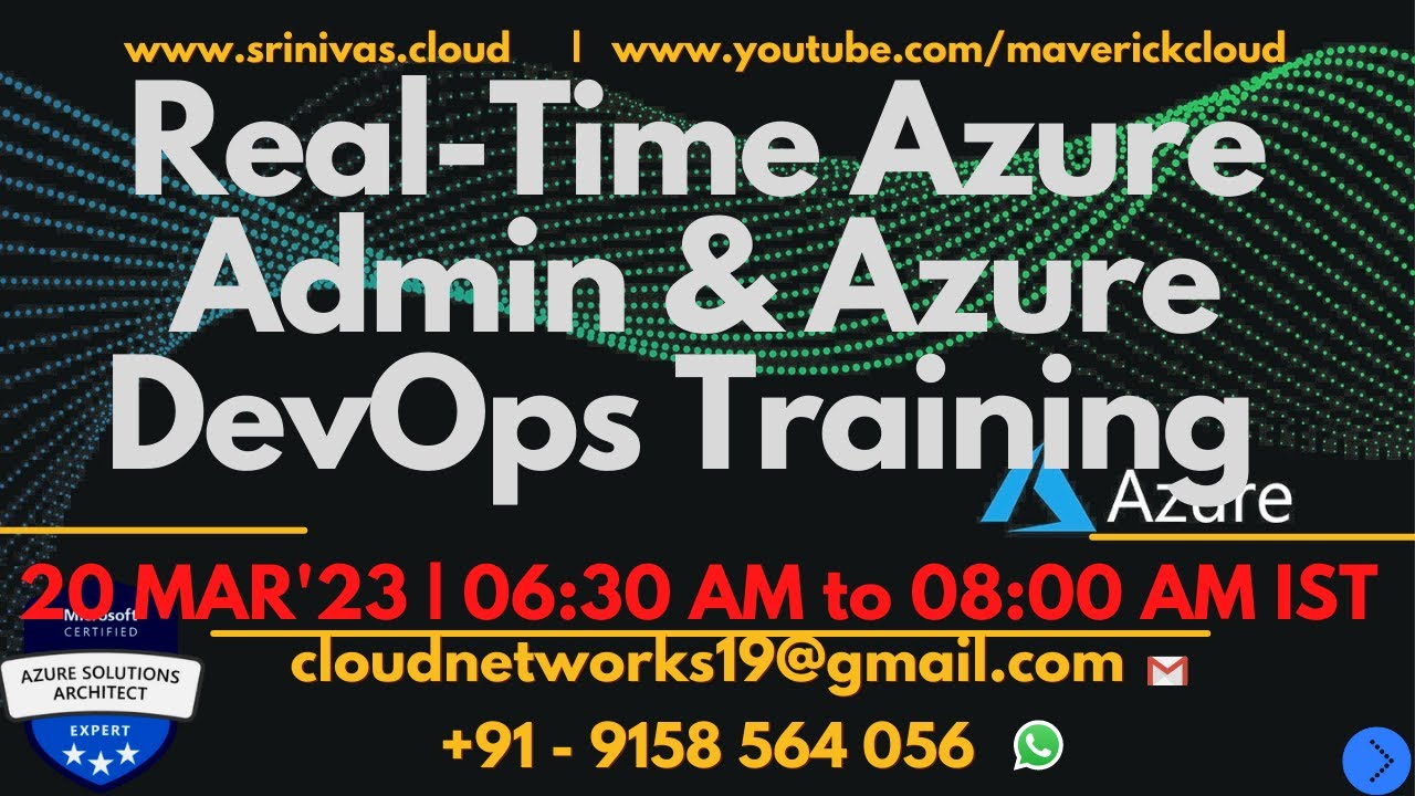 Azure Admin & Azure DevOps Real Time Training from 20 MAR 06:30 AM IST | AZ104 AZ305 AZ 400 ENGLISH