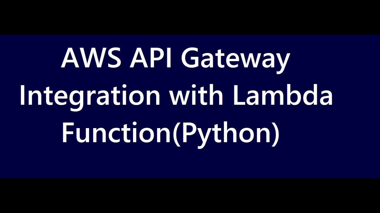 AWS API integration with lambda + Python
