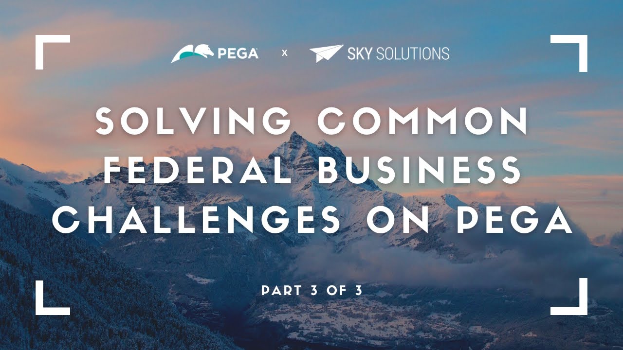 Pega x Sky: Solving Federal Business Challenges on Pega – Expert Panel Discussions Part 3 of 3