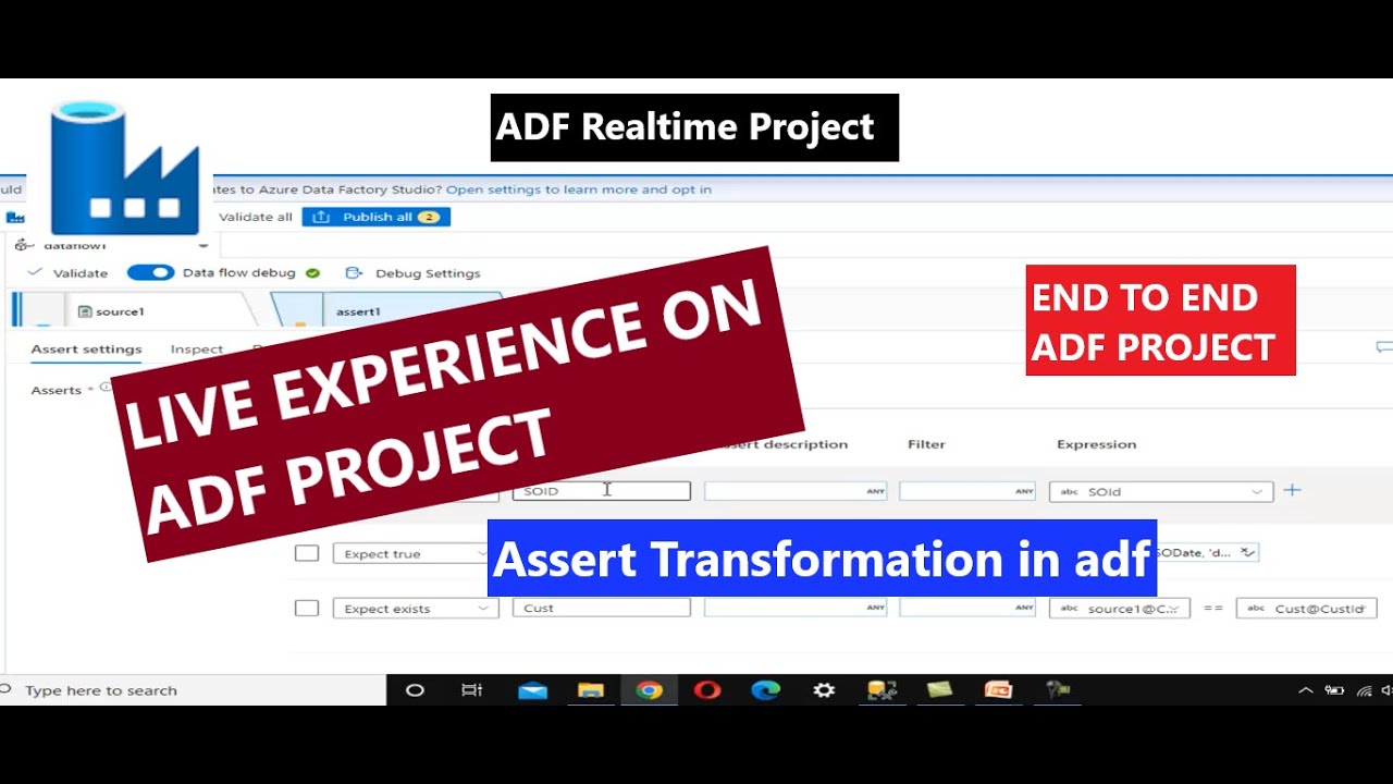 adf realtime project | Assert Transformation in Azure Data Factory | adf tutorial part 65