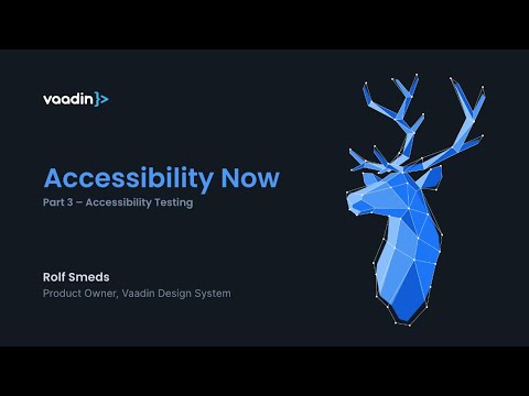 Webinar: Accessibility testing web applications (Accessibility part 3)