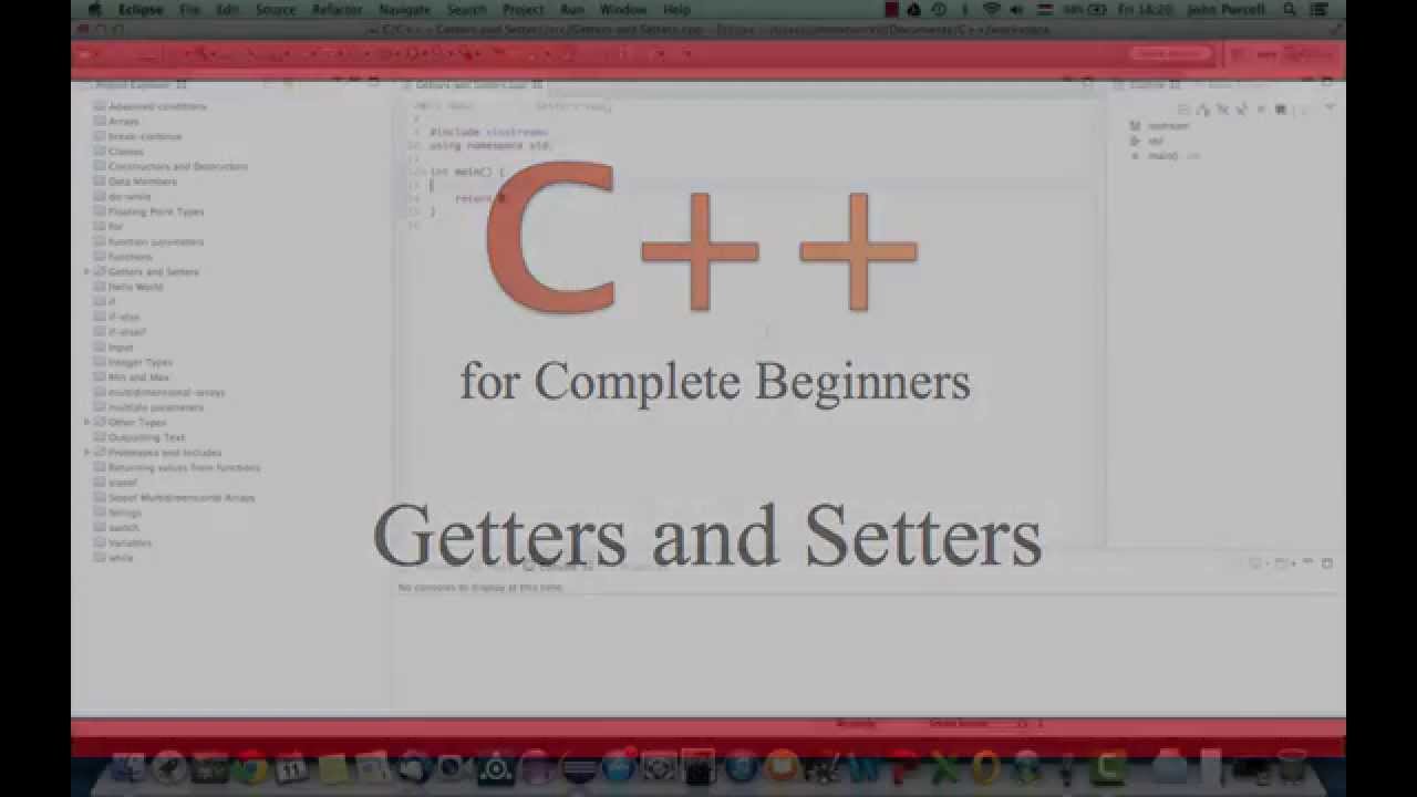 C++Tutorial for Beginners 32 – Getters and Setters