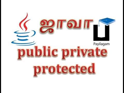 Java in Tamil – public private protected – Payilagam – Java Training in Chennai