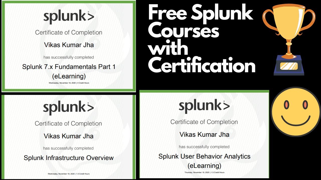 Free Splunk Courses with Completion certificates from Splunk