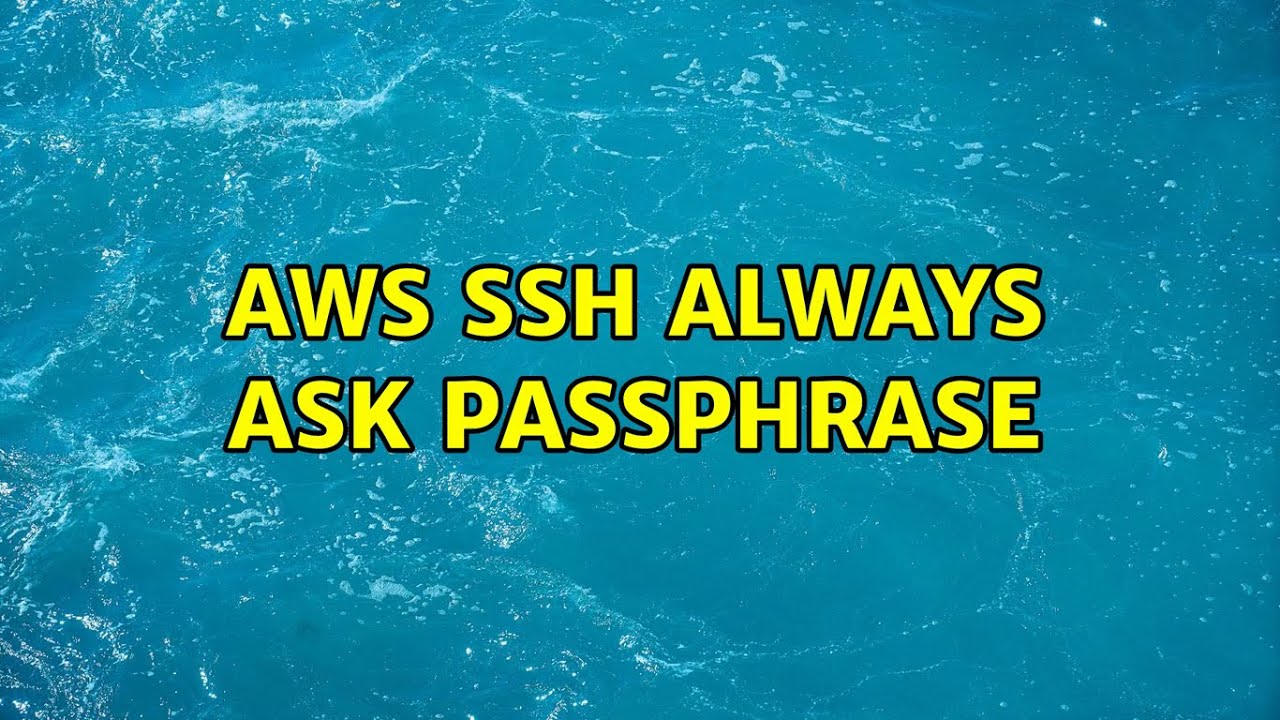 AWS ssh always ask passphrase
