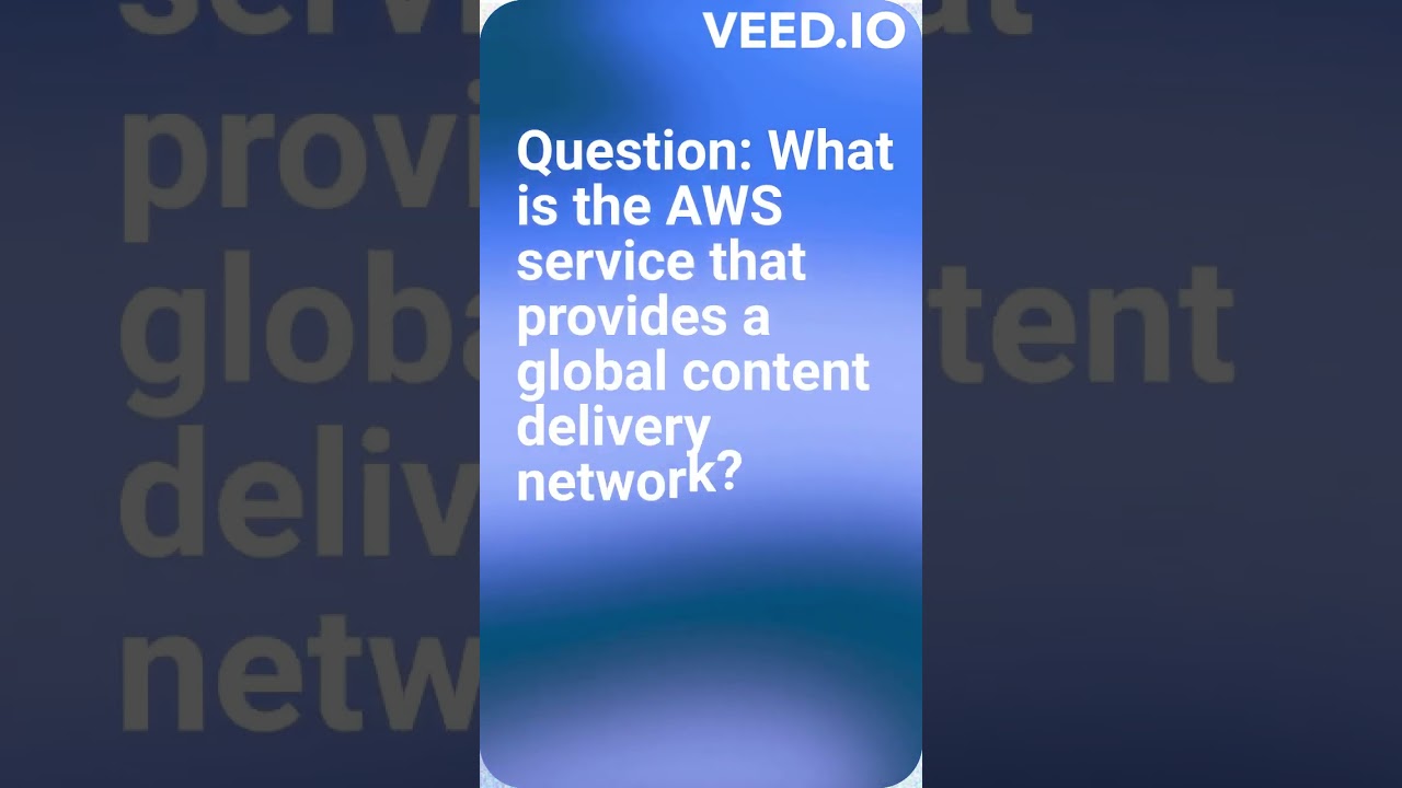 What is the AWS service that provides a global content delivery network? #shorts #aws #awsservices
