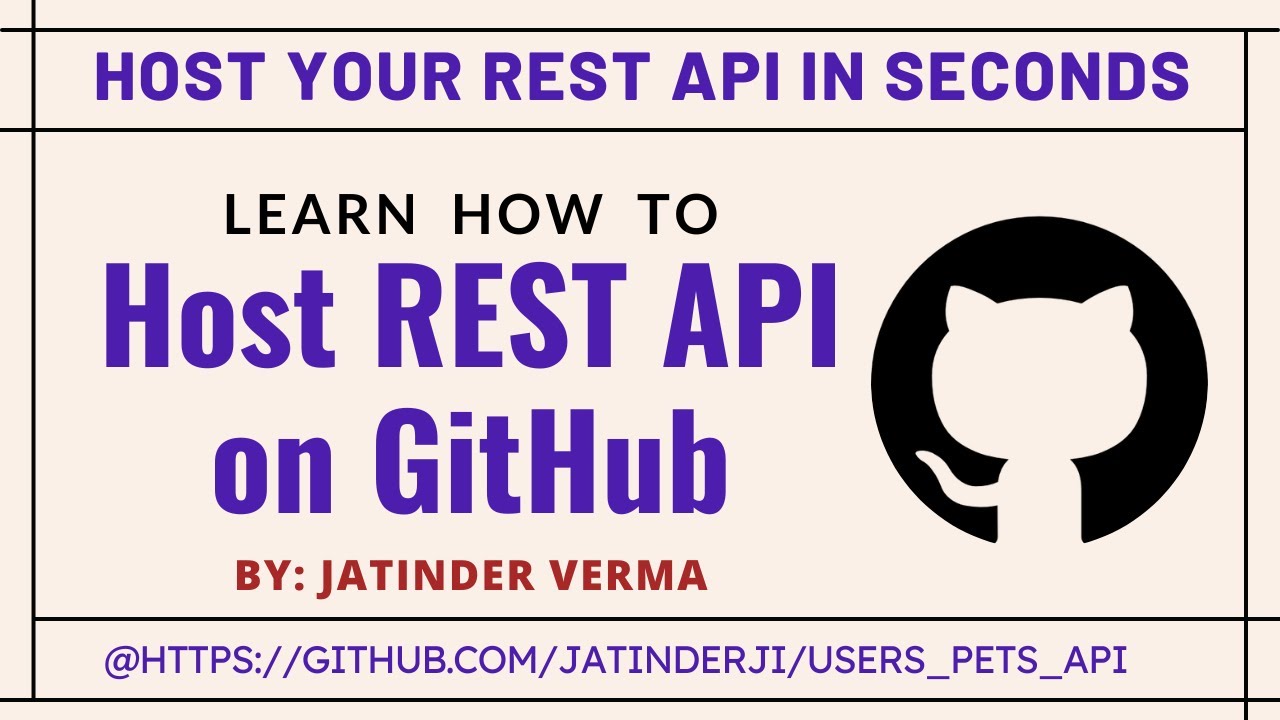 Host Rest API end point on GitHub GET Only Mimic API | Make GET API like URL on GitHub