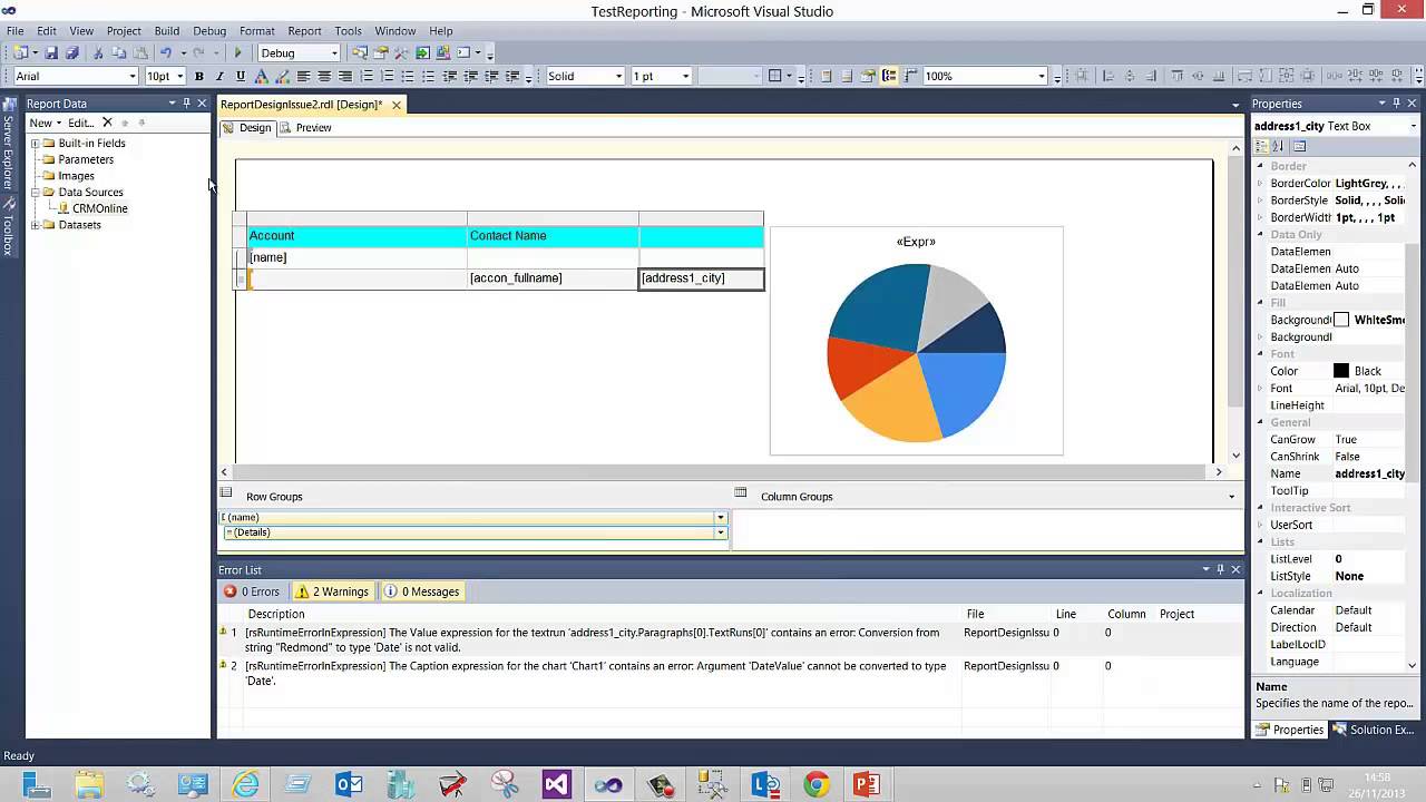 Microsoft Dynamics CRM Troubleshooting Errors When Viewing Reports