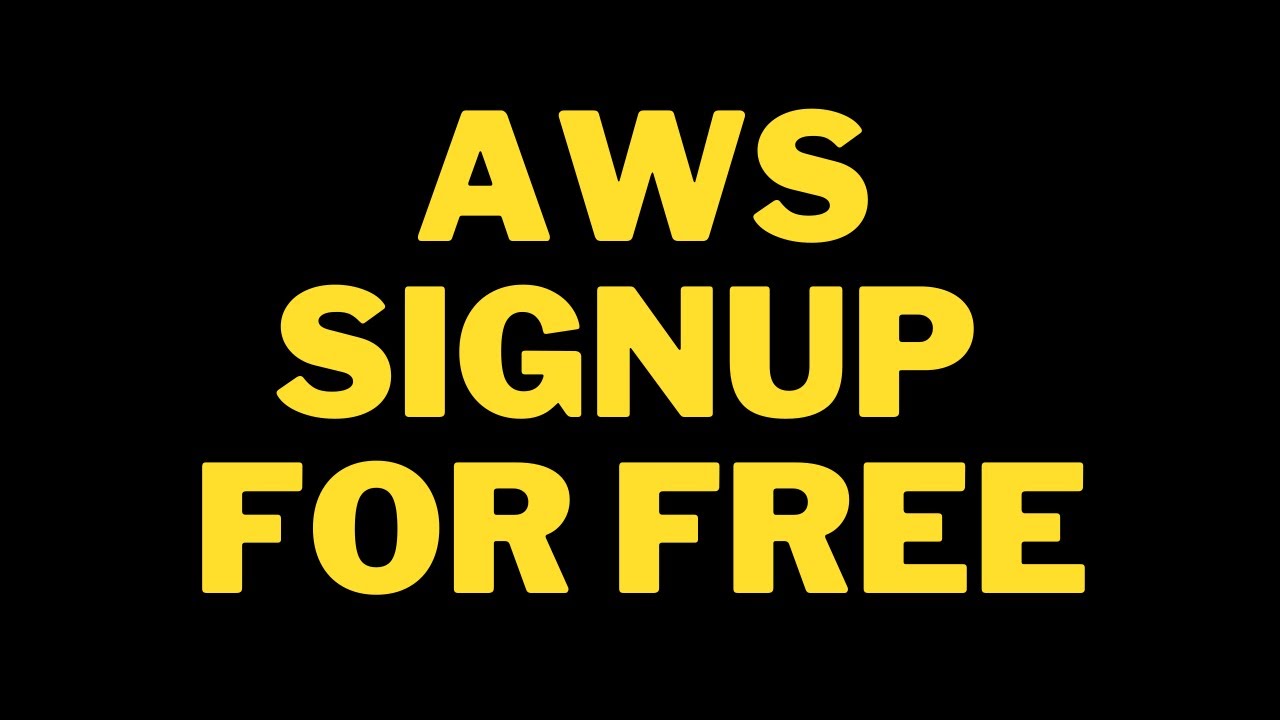 1. Create AWS account for FREE