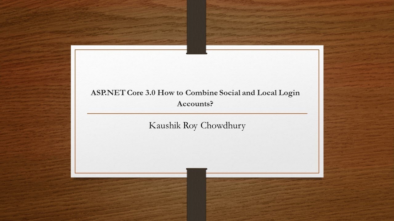 ASP Net Core 3 0   How to Combine Social and Local Login Accounts